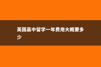 英国高中留学一年费用需要多少钱呢(英国高中留学一年费用大概要多少)