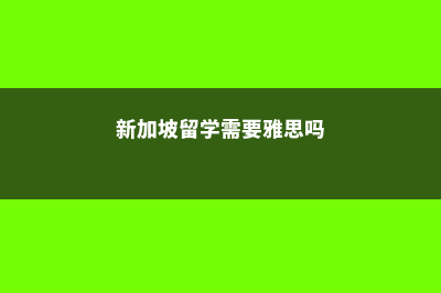 新加坡留学需要注意什么(新加坡留学需要雅思吗)