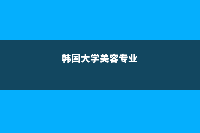 韩国大学有美容专业的大学(韩国大学美容专业)