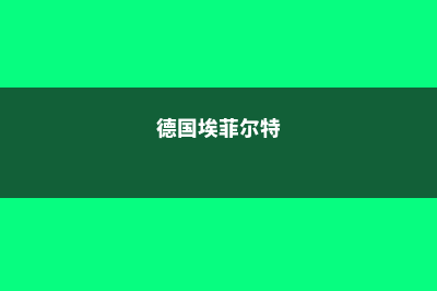 德国埃尔夫特大学院校地理环境分析(德国埃菲尔特)