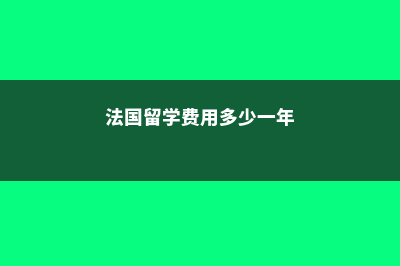 法国留学费用多少(法国留学费用多少一年)