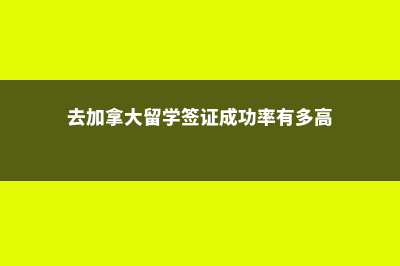 去加拿大留学签证办理流程(去加拿大留学签证成功率有多高)