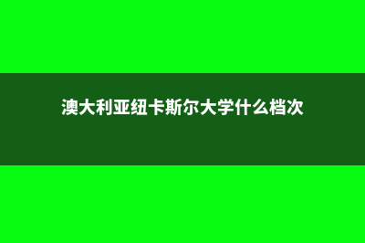 澳大利亚纽卡斯尔大学在哪(澳大利亚纽卡斯尔大学什么档次)