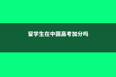 留学生在中国高校的整体现状分享(留学生在中国高考加分吗)