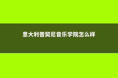 意大利普契尼音乐学院学校环境介绍(意大利普契尼音乐学院怎么样)