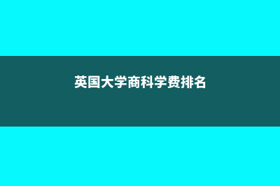 英国大学的商科商学院介绍(英国大学商科学费排名)