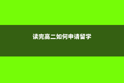 读完高二如何申请去美国留学?(读完高二如何申请留学)