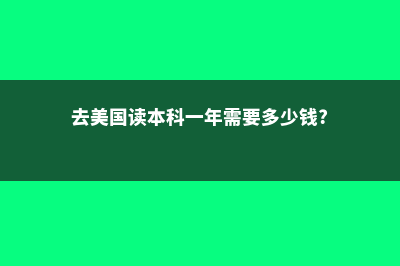 去美国读本一年60万够不够？(去美国读本科一年需要多少钱?)