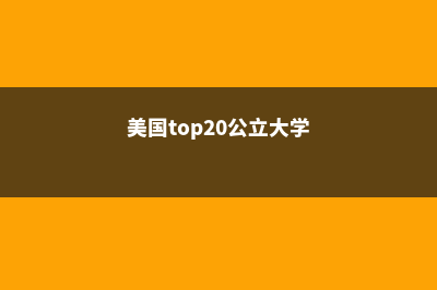 美国知名公立大学例举(美国top20公立大学)