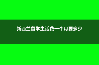 新西兰留学生活要注意哪些问题(新西兰留学生活费一个月要多少)