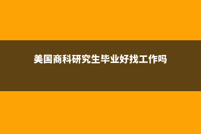 美国商科硕士热门的专业(美国商科研究生毕业好找工作吗)