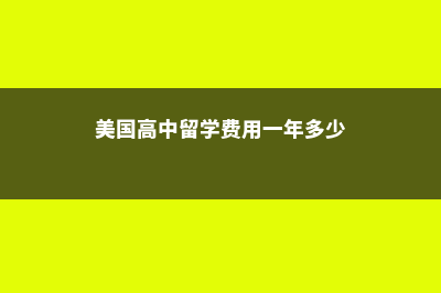 美国高中留学费用如何(美国高中留学费用一年多少)