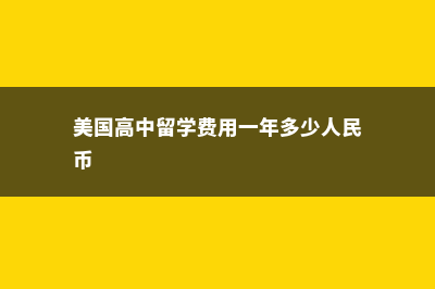 美国高中留学费用对比(美国高中留学费用一年多少人民币)