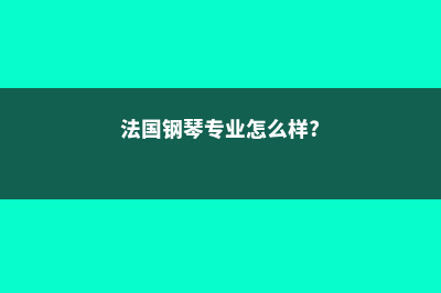 法国钢琴留学本科费用(法国钢琴专业怎么样?)