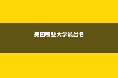 美国哪些大学最安全(美国哪些大学最出名)