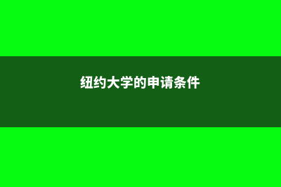 纽约大学留学预算费用高吗(纽约大学的申请条件)