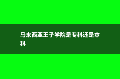 马来西亚王子学院(马来西亚王子学院是专科还是本科)