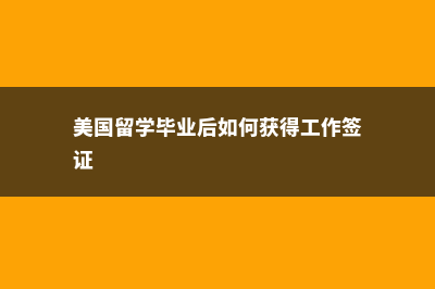 美国留学毕业后申请H1B签证(美国留学毕业后如何获得工作签证)