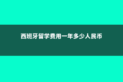 西班牙留学费用高吗(西班牙留学费用一年多少人民币)