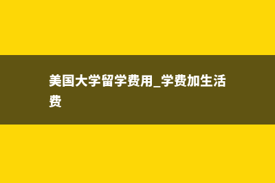 美国大学留学费用高(美国大学留学费用 学费加生活费)