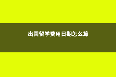 出国留学费用日本高中(出国留学费用日期怎么算)