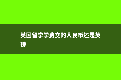 英国留学小学费用(英国留学学费交的人民币还是英镑)