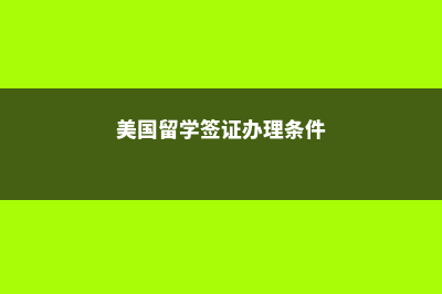 美国留学签证办理材料(美国留学签证办理条件)