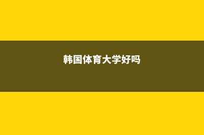 韩国体育大学留学(韩国体育大学好吗)