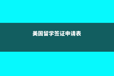 美国留学签证申请资金证明(美国留学签证申请表)