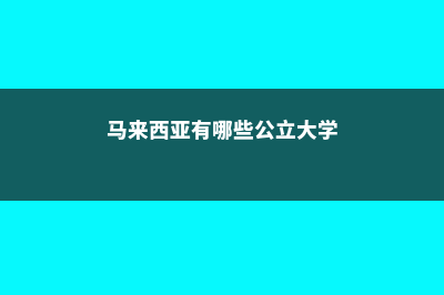 马来西亚有哪些优秀的大学呢(马来西亚有哪些公立大学)