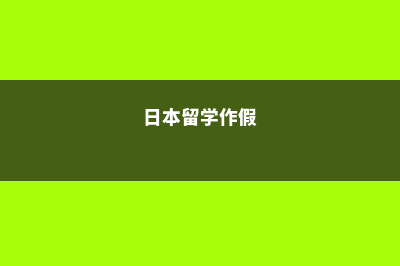 在日本留学的假期如何准备(日本留学作假)