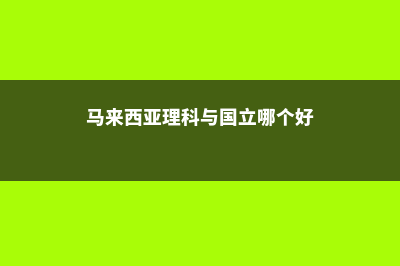 马来西亚理科与工艺大学机械专业研究生(马来西亚理科与国立哪个好)