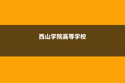 西山学院什么本科专业最强(西山学院高等学校)