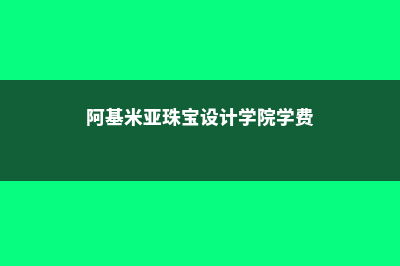 阿基米亚珠宝设计学院会计硕士排名(阿基米亚珠宝设计学院学费)