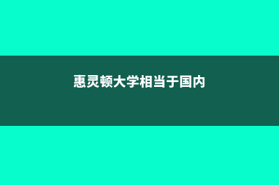 惠灵顿大学留学费用(惠灵顿大学相当于国内)