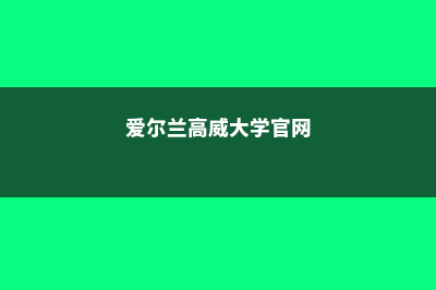 爱尔兰高威大学录取条件(爱尔兰高威大学官网)