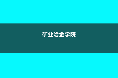 矿业冶金学院USNEWS排名(矿业冶金学院)