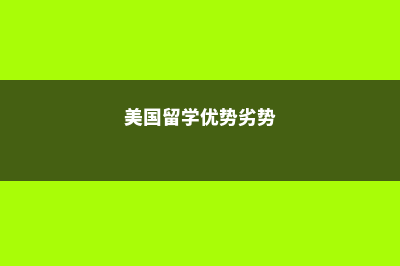 美国留学的优势有哪几点(美国留学优势劣势)